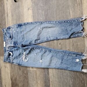 Free People We The Free Good Times Relaxed Fit Button Fly Jeans‎ 27